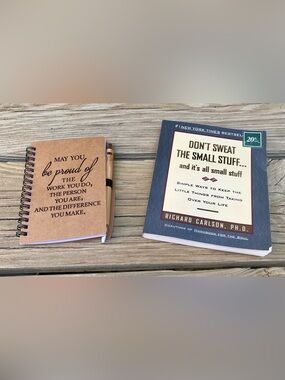 Book Set Don’t Sweat The Small Stuff & Inspirational Notebook Journal Pen Set